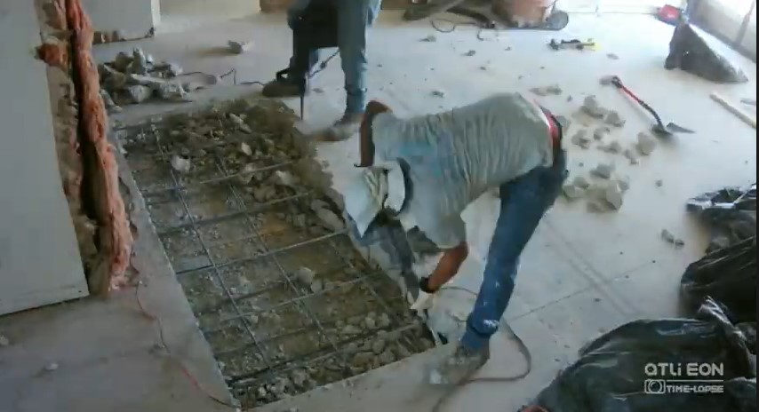 Timelapse: Cutting a Hole to Join Two Floors Together at Admiralty Point in Naples